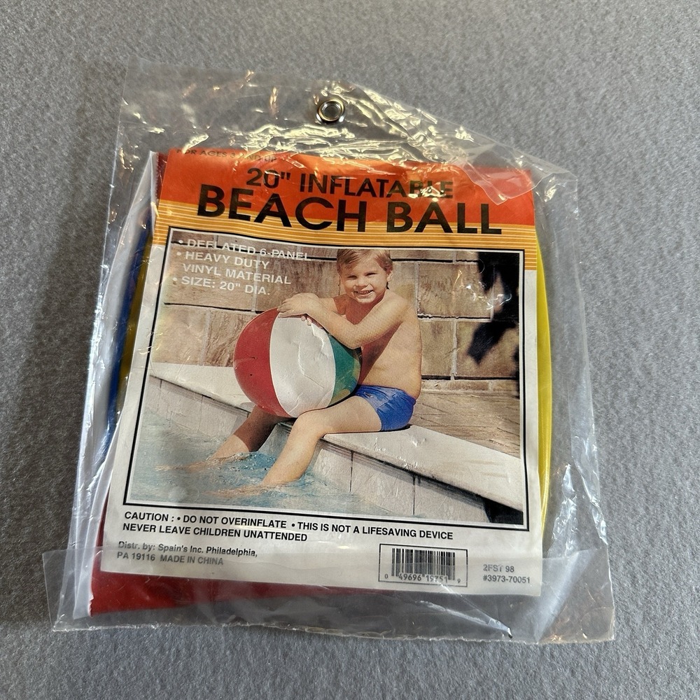 20" Inflatable‎ Beach Ball Lot Of 2 Vintage